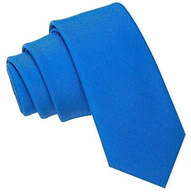 JEMYGINS Uomo Cravatta Sottile in Tessuto Misto Cotone da 6cm di Larghezza Disponibile in Diverse Colorazioni,cotone, blu