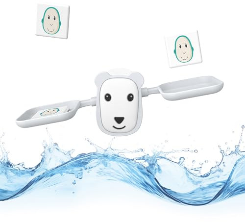 Matchstick Monkey, Bathtime Scale Balance Bath Toy, Antimicrobial Baby Bath Toy, Sensory Learning - 1 Scale, 6 Weight Chips, 12 Months Old+, No Holes, No Mould, Polar Bear