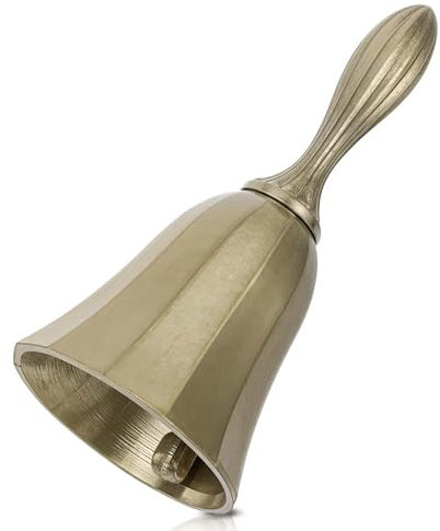 Extra Lautes Massives Messing Handglocke Tischglocke Schiffsglocke Kleine Glocke Weihnachtsglocke Burger Glocke Meditationsglocke Glocke für Restaurant Hotel Hochzeit Training von Haustieren