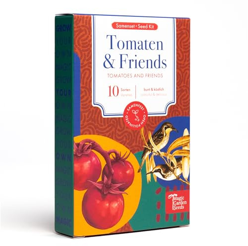 Pomodori & Amici - 10 varietà ad impollinazione aperta di pomodoro e verdure - colorati e deliziosi - set di semi per principianti, adatti come piccolo regalo o per uso personale