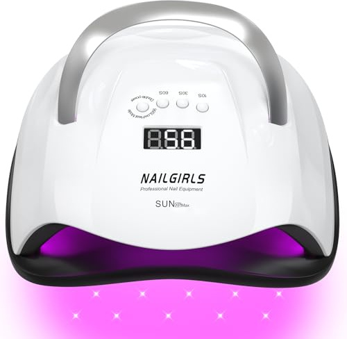 LED UV Nail Lamp, NAILGIRLS 268W Fast UV Light for Gel Nail Polish, Professional Curing Lamp with 4 Timer Setting Auto Sensor, Nail Dryer for Fingernail and Toenail Home Salon Use, Nail Art Tools