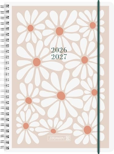 Skolkalender 2026/2027 Daisy | A5, plast: 2 sidor = 1 vecka; kalendarium: 18 månader juli 2026 till december 2027