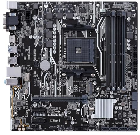 Placa Madre Fit For ASUS Prime A320M-A A320M Compatible con procesadores Ryzen 5 5600, 7 5700, 2600 y 3700 (AM4), Memoria DDR4 de hasta 32 GB, Ranura M.2 Formato Micro ATX