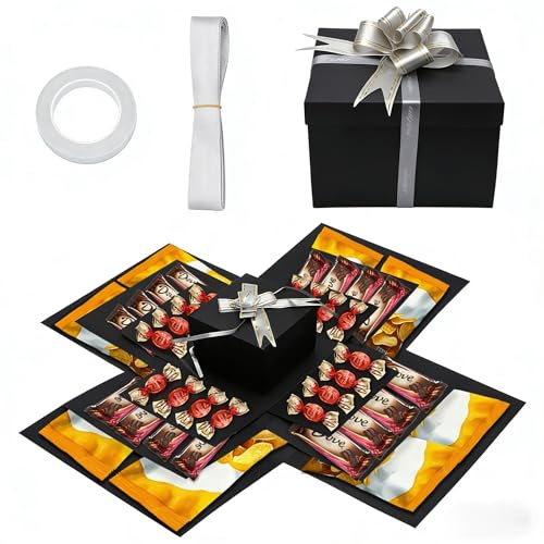 JYYWTSI Scatola a sorpresa a 5 strati, scatola regalo per compleanno, matrimonio, anniversario, San Valentino, Natale