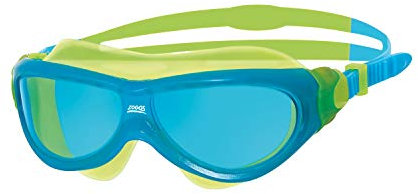 Zoggs Kinder Schwimmbrille Phantom Jnr Mask, Blue/Yellow/Tint, One Size, 304449