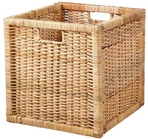 BestOnlineDeals01 BRANÄS Panier en rotin 32 x 34 x 32 cm pour la maison et le bureau Boîtes de rangement et paniers Petit rangement et organiseurs