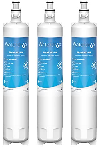 Waterdrop 847200 Fridge Water Filter, Compatible with Fisher & Paykel 847200, RS9120W Activesmart Integrated and More - for Product Codes Starting with 25xxx (3)