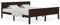 vidaXL Massivholzbett Bett Holzbett Doppelbett Bettrahmen Lattenrost Bettgestell Schlafzimmerbett Schlafzimmermöbel Dunkelbraun Kiefer 180x200cm