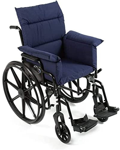 MJZYP CojíN de Silla de Ruedas, Cojín de Respaldo antiescaras, Wheelchair Cushion Cojín Confort Transpirable Práctico Resistente a la Suciedad con Soporte Lumbar Blue