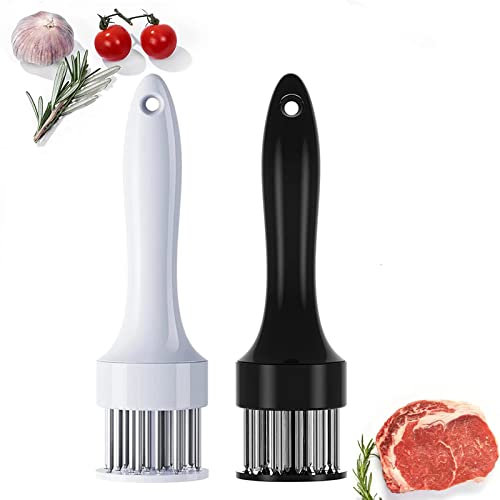 2 Pezzi Carne Tenderizer Ago per Inteneritore di Carne Batticarne in Acciaio Inox Batticarne Manuale Batticarne Professionale Ago per Bistecca per Petti di Pollo bistecca Manzo Pollo Pesce (21 Lame)