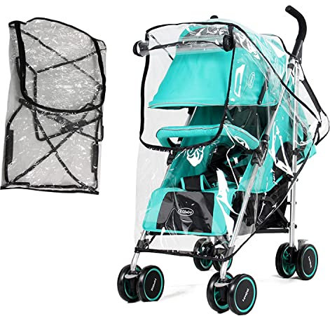 1 Stück Universal Regenschutz Transparent Kinderwagen Regenschutz Fenster Öffnung Reißverschluss Typ Winddicht Wasserdicht und Staubdicht Geeignet für Kinderwägen