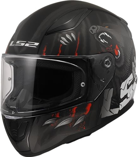 LS2 integralhjälmar moto Rapid II Claw svart S