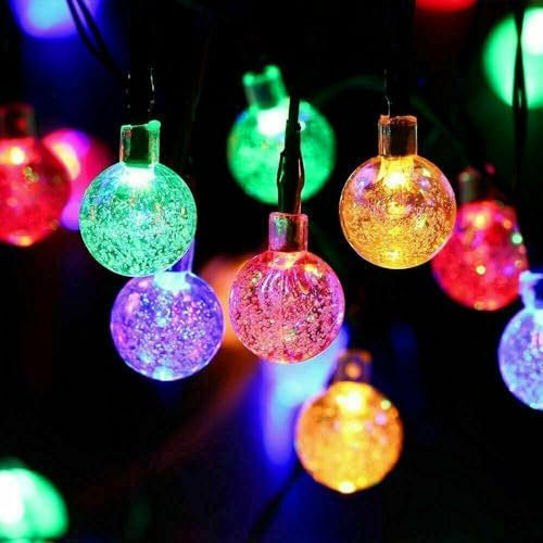 Garden Mile Set of 50 Solar String Lights Outdoor Garden LED 5.5m Waterproof String Hanging Solar Lights Garden Decorations for Indoor Outdoor Balcony Light for Patio, Gazebo and Wedding Décor