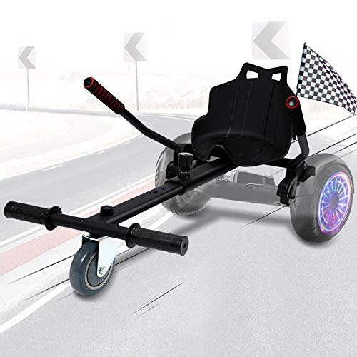 Herrselsam Hoverboard Sitz, Hoverboard mit Sitz verstellbarer,Sitzscooter Kompatibel Sitz für 6,5-10 Zoll,Kartsitz für Elektroscooter,Hoverboard Kart Erwachsene und Kinder Sitz