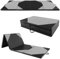 COSTWAY 300 x 120 cm Turnmatte klappbar, Weichbodenmatte Dicke 5cm, Sportmatte mit Klettverschlüssen & Tragegriffen, Gymnastikmatte für Zuhause, Trainingsmatte Yogamatte (Grau + Schwarz)