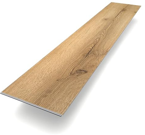 BODENGLÜCK Klick Vinyl Eiche Norderney - Hochwertiger Klick Vinylboden mit Trittschalldämmung - Vinylboden in Holzoptik geeignet für Fußbodenheizungen - Paket mit 2,2 m² wasserfestem Klickvinyl