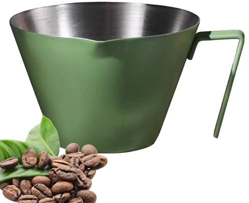 Tazas de café espresso, taza de café espresso de acero inoxidable con asa, accesorios de café espresso profesionales, jarra de café espresso para café casero, utensilios de cocina