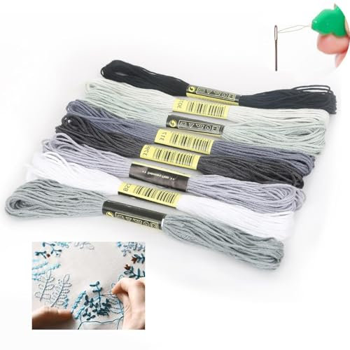 8 Farben Stickgarn, Regenbogenfarbe, Stickgarn Wird für Kreuzstichfaden, Armbandfaden, Basteltwist, Kunsthandwerksdrehfaden