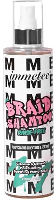immetee Braid Sheen Spray,Spray limpiador del cuero cabelludo trenzado sin aclarado,Spray Limpiador Trenzas Oliva y Árbol del Té,Formulado con anticaspa y antiprurito.250ml/8.79 fl.oz