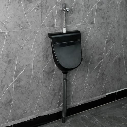 ZDMZR Urinal mit Deckel, Kunststoff Urinale für Männer, Herren Urinale für Senioren, Garagen Urinal(Black)
