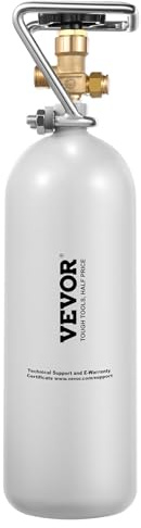 VEVOR Bouteille de CO2 sans GAZ Capacité de 2 kg, Cylindre de Gaz CO2 en Acier Allié, Réservoir de Gaz avec Valve DIN477, Poignée et Pression Réglable, pour Tireuse à Bière Pression et Machine à Soda