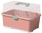 LOEFLIFA boîte de rangement pour biberons séchage couvercle étagère d'évacuation des biberons égouttoir à porte-biberon égouttoir à bouteilles sèche-bouteilles rose
