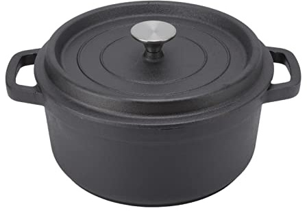 Taidda Pentola in Ghisa, Forno Olandese Premium 30 X 24 X 15 Cm con Manico a Doppio Anello, per Zuppe, Stufati, Cotture, Fritture