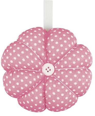Gaomumu Wearable Wrist Pincushion Pin Cushion with Wristband, Flower Pattern Sewing Needle Holder, Embroidery Sewing Accessories for DIY Crafts Needlework (Pink)