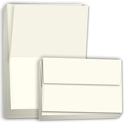 Hamilco Blank Greeting Cards and Envelopes 5.5 x 8.5 Folded Cream Card stock 80 lb Cover 100 Pack