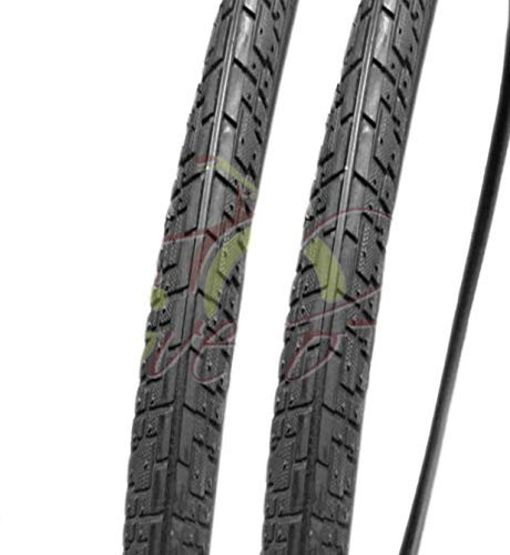 2 x Reifen 700 x 32 28 x 1 5/8 x 1 1/4 (32-622) schwarz für Citybike, Straße, Trekking | schwarze Straßenreifen aus Gummi Fahrrad