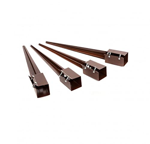 Oypla 4X Heavy Duty Drive Down Fence Post Anchor Spike Grip Holder - 100 x 750mm