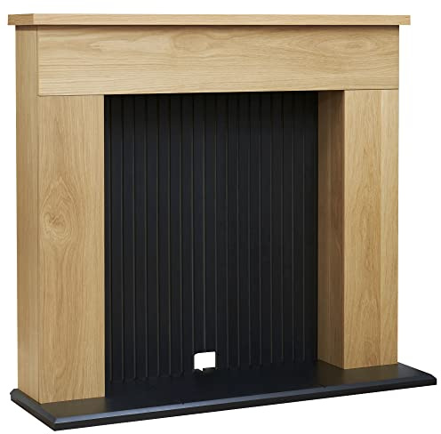 Adam Innsbruck Stove Fireplace in Oak & Black, 45 Inch