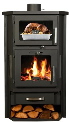 Termostufa Estufa de leña hidro y con horno BALKAN ENERGY Feniks RNE, 26kW