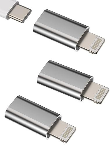 Adaptateur Lightning vers USB C(lot De 3)Prise USBC Femelle iPhone Mâle Convertisseur pour Apple 14 13 12 11 Pro Max 7 8 Plus X Se Xs Xr Ipad Air Mini Type Jack Chargeur Cable Charger Câble Adaptador