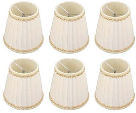 6 Pantallas De Lámpara Pequeñas Para Lámparas De Mesa, Pantalla De Lámpara Colgante Con Clip, Pantallas De Lámpara De Tambor, Pantalla De Lámpara De Araña Con Clip De Tela De Estilo Moderno Para Pared