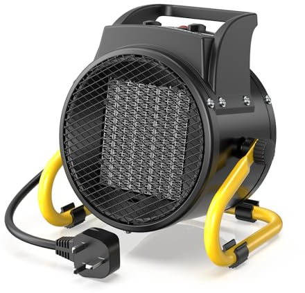 DAHTEC Electric Fan Heater 2000W - Fast Heating, Energy Efficient - Portable Ceramic Heaters - Adjustable Angle & Overheat Protection - Ideal for Home, Garage, Greenhouse