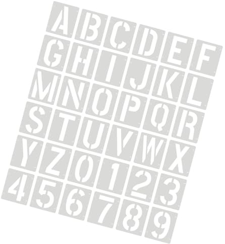 Lot de 36 pochoirs de dessin de lettres et de chiffres pour enfants pour panneaux en bois, peinture, scrapbooking, journal, album photo, art mural, modèles pour travaux manuels