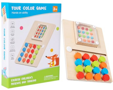 Hobngmuc Slide Puzzles for Kids,Shaking Bead Color Tabletop Game,Brain Teasers Logic Board Game | for Boys Girls Home Child Preschool Classroom