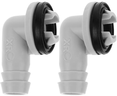 PAMINGONO 2 pièces Connecteurs Coudés pour Tuyau de Drainage Climatisation Adaptateurs pour Évacuation Condensats Bouchons de Vidange pour Unité Extérieure