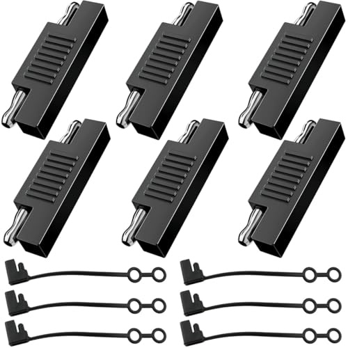 HAAMNING7 6 piezas SAE Polarity Reverse Adapter Connector SAE a SAE Polarity Reverse Quick Disconnect Cable Adapter Plug para cable de extensión SAE, panel solar automóvil motocicleta remolque viaje