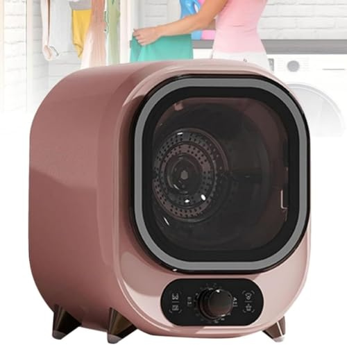 Asciugatrice Portatile A Condensatore Piccola Capacità Di 5 Kg Asciugatrice Compatta, Con Centrifuga Asciugatura Ventilata, Montabile A Parete Con Capacità Di Carico Di 0,8 Kg(Pink)
