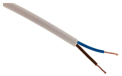 Zenitech - Câble électrique H05VV-F 2x1,5mm² Blanc - 50m