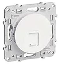 Schneider Electric - Odace, prise RJ45 Blanc, sans connecteur (empreinte Infraplus) - S520400