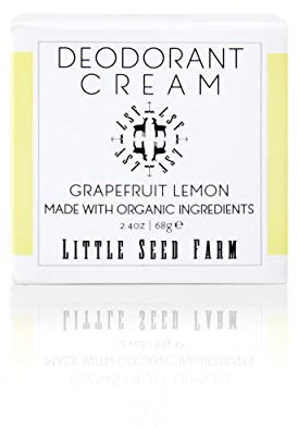 Little Seed Farm All Natural Deodorant Cream Aluminum Free Deodorant for Women or Men 2.4 Ounce - Grapefruit Lemon
