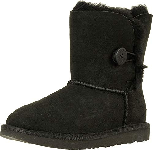 UGG Bailey Button II, Bottine Mixte Enfant, NOIR, 27.5 EU