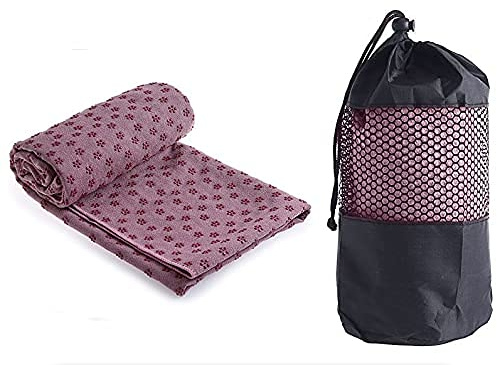 Toalla de yoga antideslizante y de secado rápido - Toalla de microfibra para yoga ideal para hot yoga [verde, 183 x 61 cm]