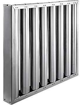 Set de 2 Filtres pour Hotte aspirante pour Cuisines Industrielles, réalisé en Lame de Ferrite | Dimensions: 490x490x48mm.