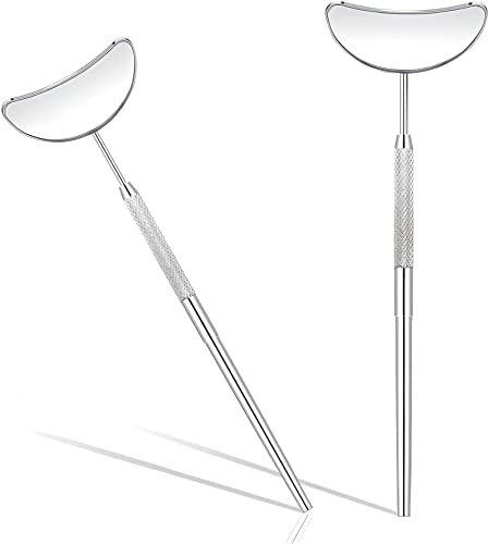 Specchio per ciglia dal design ergonomico, specchio a mezzaluna per extension di ciglia, specchio da dentista, accessorio per l’applicazione di ciglia