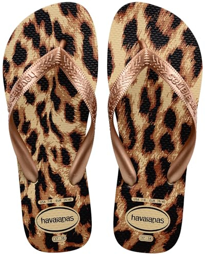 Havaianas - Top Animals, Comfortable, Lightweight, and Durable Flip-Flops, Animal Print Sole, Wide Straps, and Flexible Sole, Women