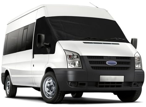 Auto Windschutzscheiben Abdeckung Ersatz für Ford Transit Van MK7 Low-Top und Mid-Top 2006-2013, Sonnenschutz Wetterfeste Frontscheibe Wrap Cover, Nicht Geeignet für Hochdach und Umgebaute Van